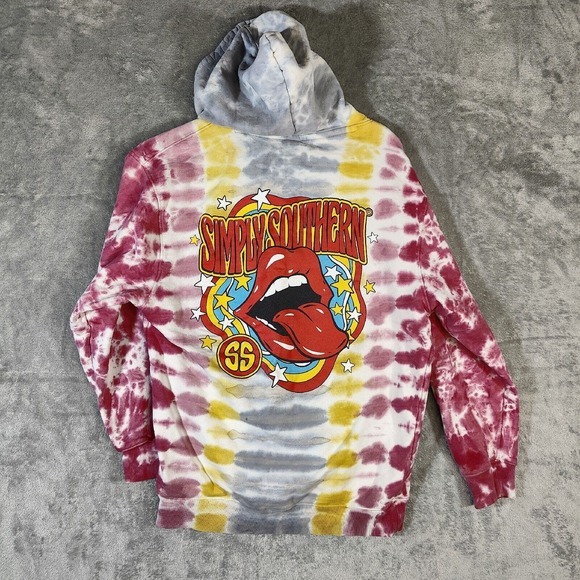 Simply Southern Sweatshirt Womens Medium Multicolor Hooded With Graphic - Picture 6 of 8
